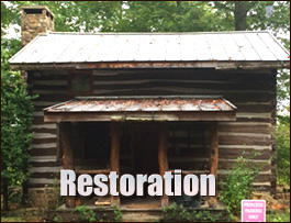 Historic Log Cabin Restoration  Lenoir, North Carolina